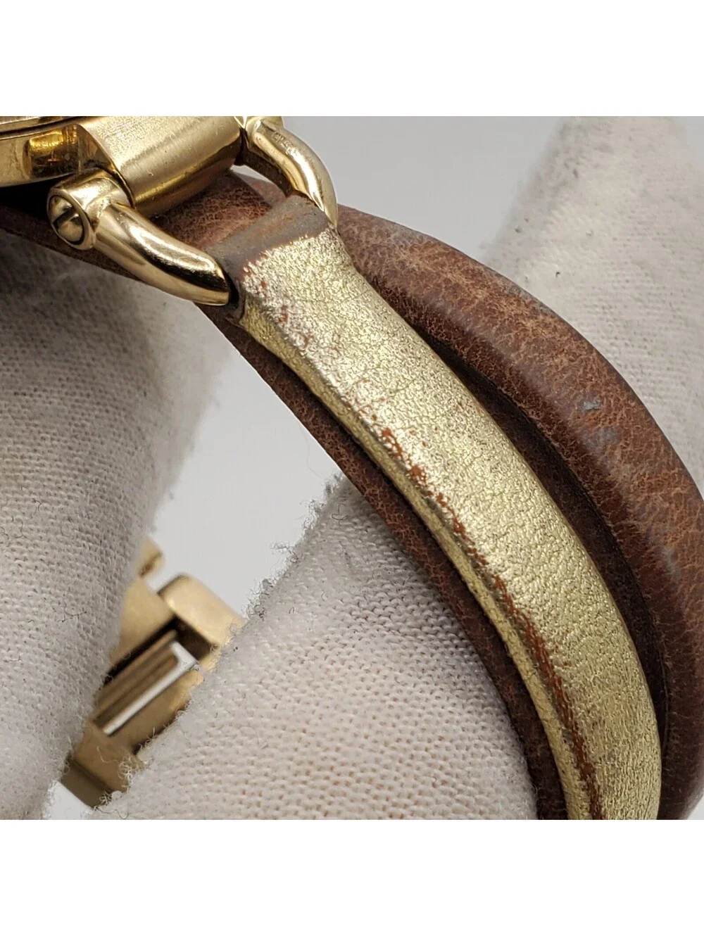 Fossil Georgia Womens Watch 32mm Gold Tone New Battery